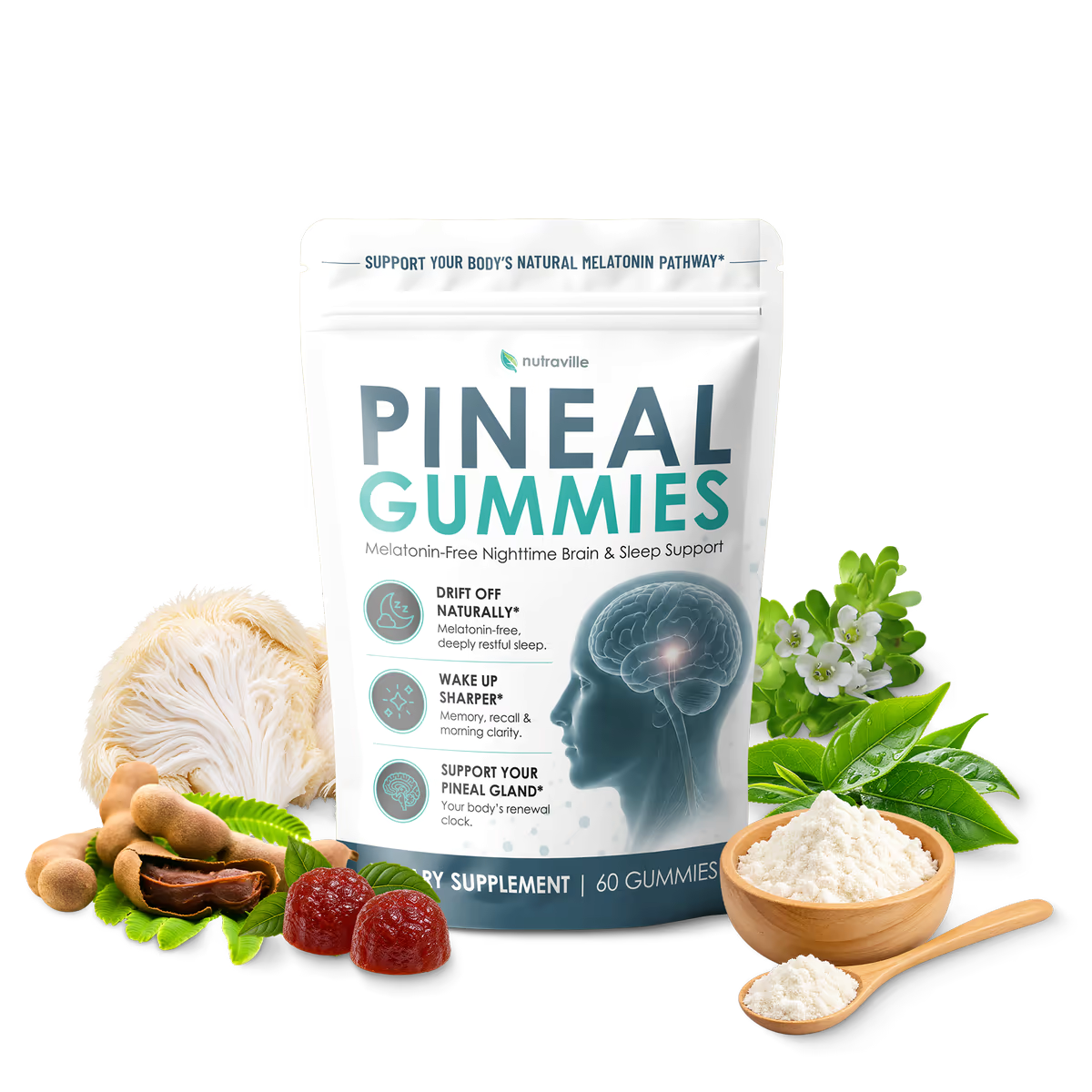1 bag of Pineal Gummies with natural ingredients