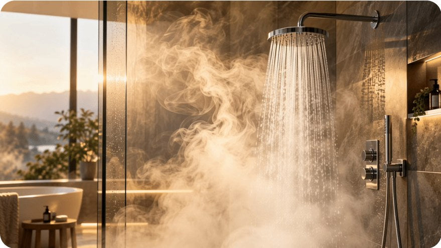 Steam in a shower