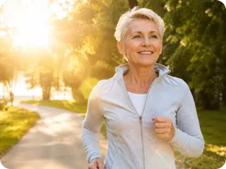 Woman jogging outdoors